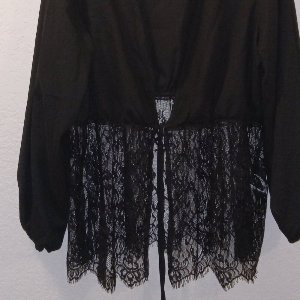 black lace blouse